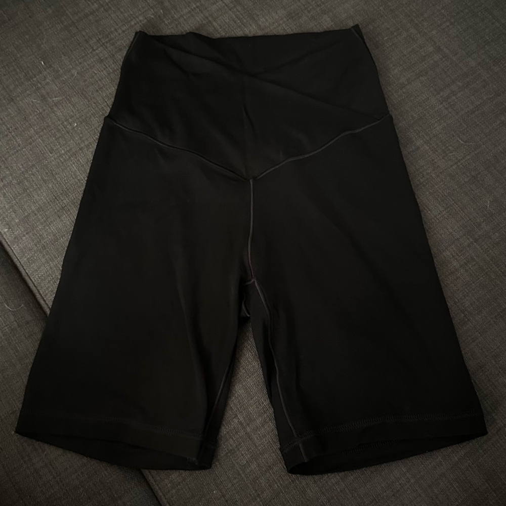 Aerie women’s cross waistband black biker shorts
